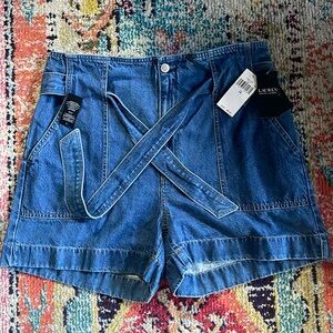 BNWT Ralph Lauren high waisted tie denim shorts size 14🦋💘💕